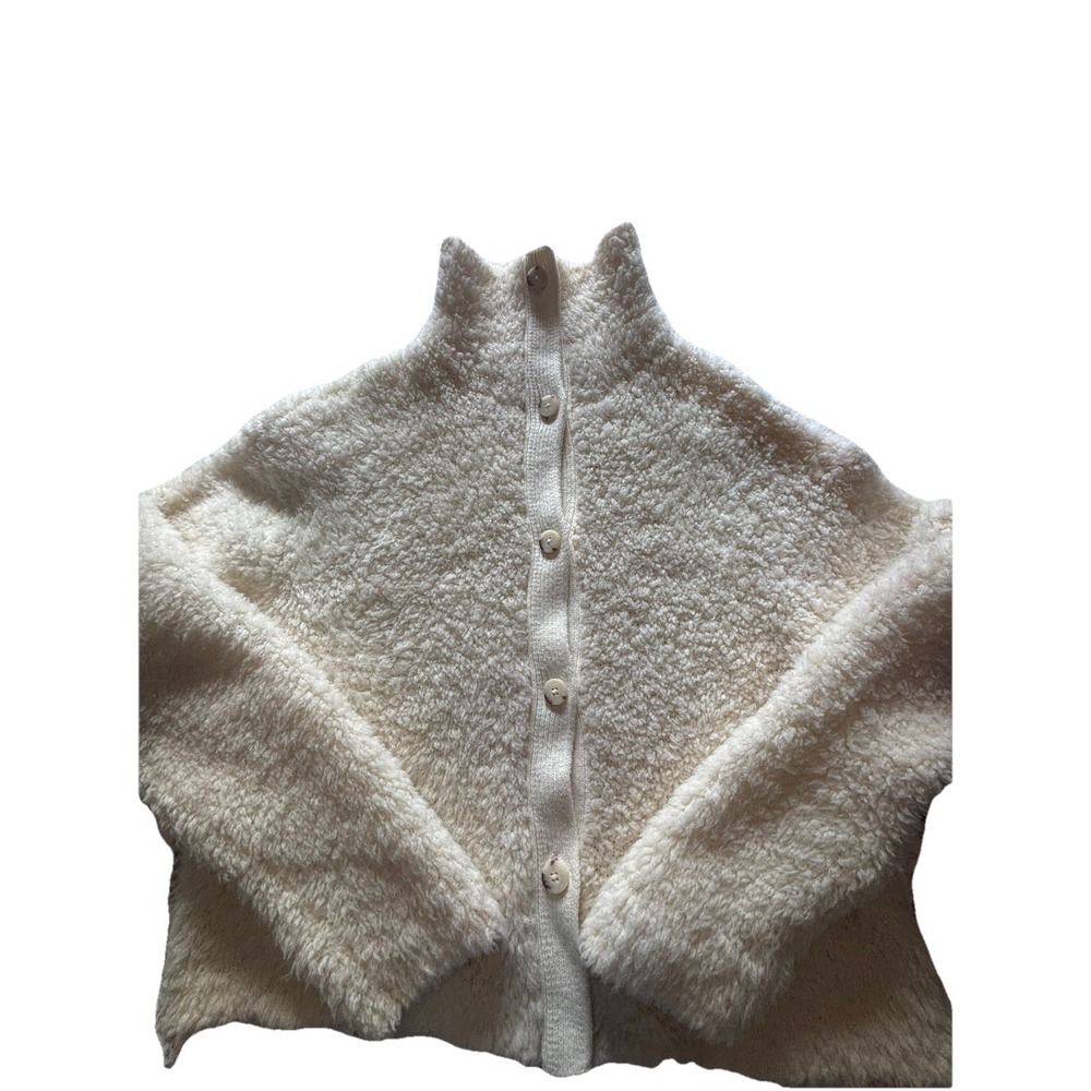 Ugg Alisha Cloudfluff Cardigan Sweater Plaster Ivory Size Medium NWT $188